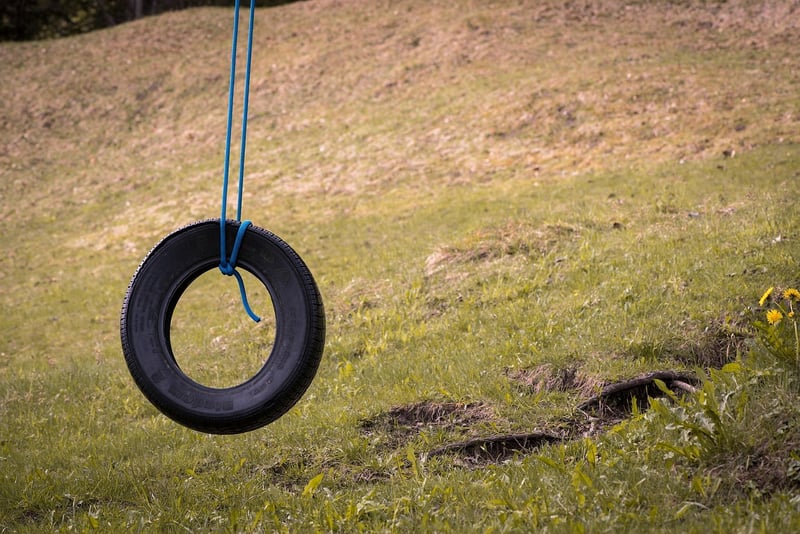 Repurposed Tire Swing